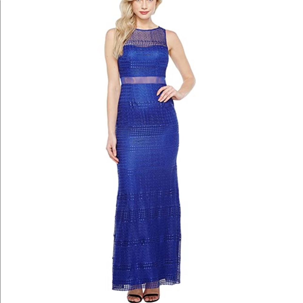 NWT Adrianne Papell Neptune Lace Modified Mermaid Gown